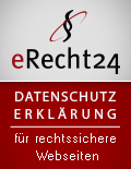 rechtssichere Datenschutzerklärung von e-Recht24 Siegel Datenschutz rechtssicher